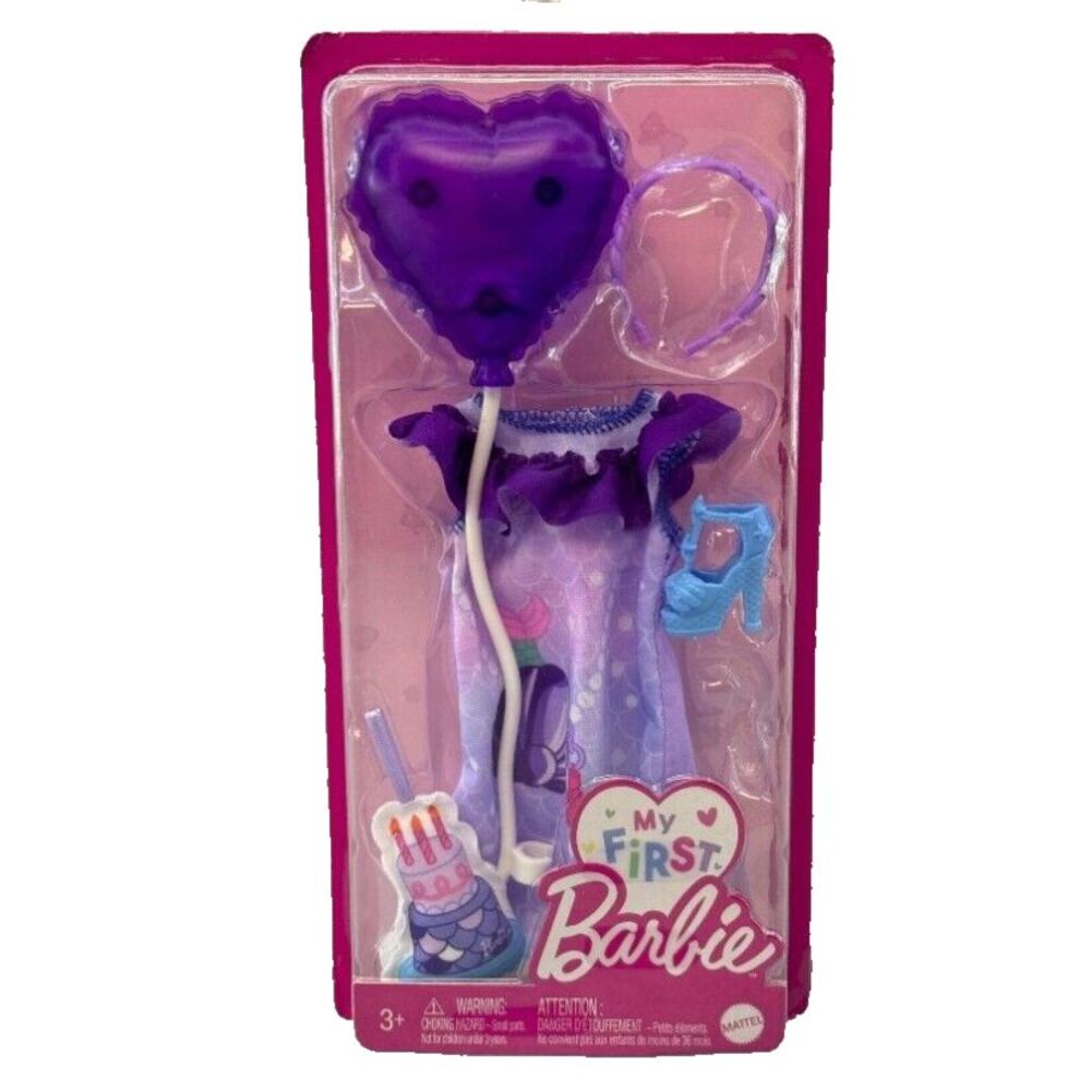 Barbie My First Fashion Birthday Party‎ Purple Mermaid Dress And Accessories